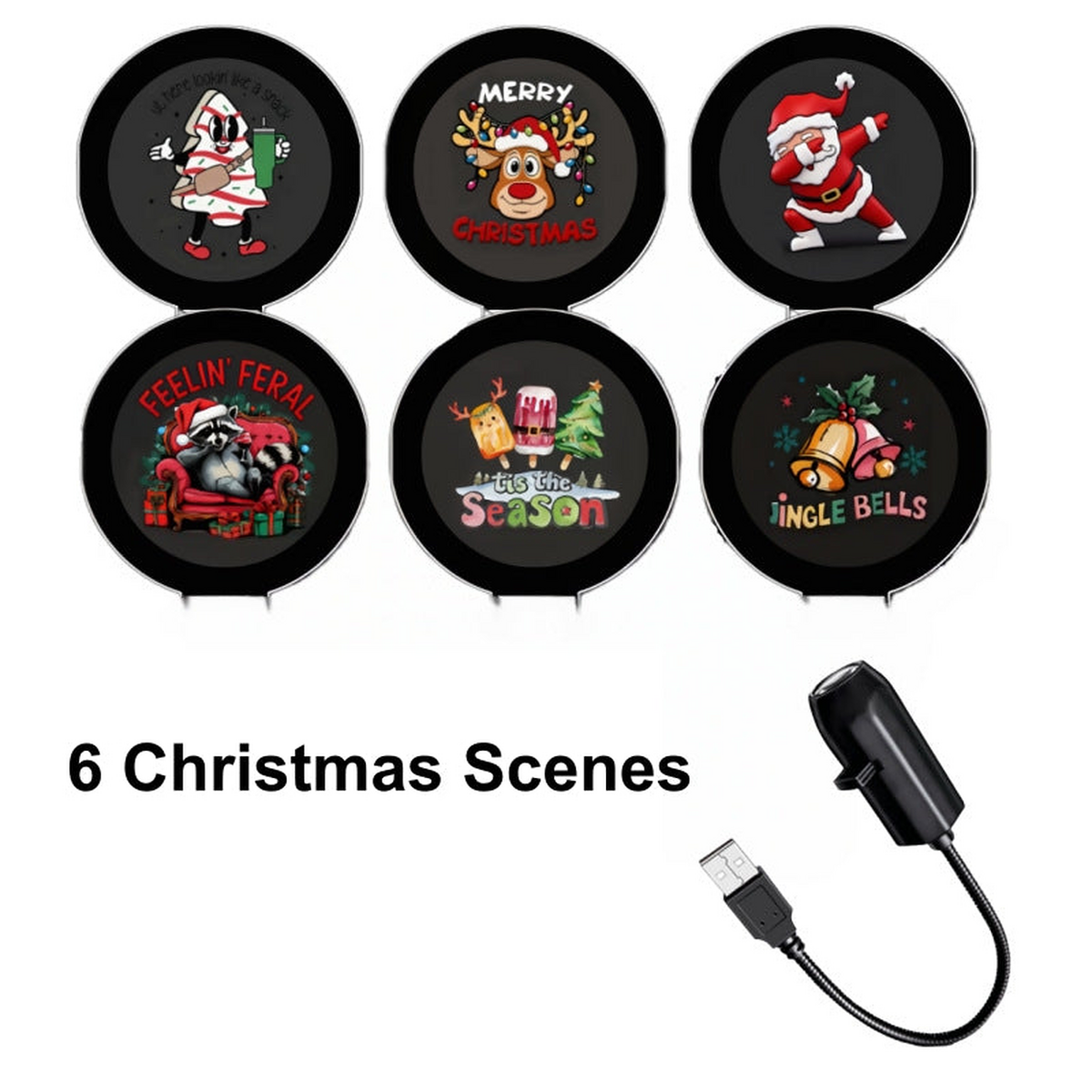 Plug‑and‑Play HD Holiday Projector, Multi‑Scene Projection Light for Christmas