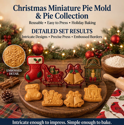 🔥Festive 3D Christmas Mini Pie Mold Set – Create Delightful Holiday Pocket Pies🎄