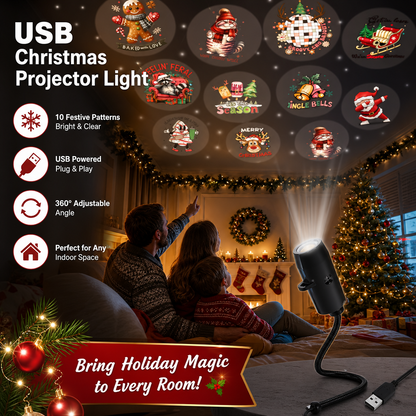 Plug‑and‑Play HD Holiday Projector, Multi‑Scene Projection Light for Christmas