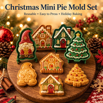 🔥Festive 3D Christmas Mini Pie Mold Set – Create Delightful Holiday Pocket Pies🎄