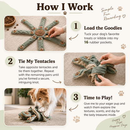 VireloLiving™ Dogtopus - The Boredom-Busting Treat Puzzle for Dogs