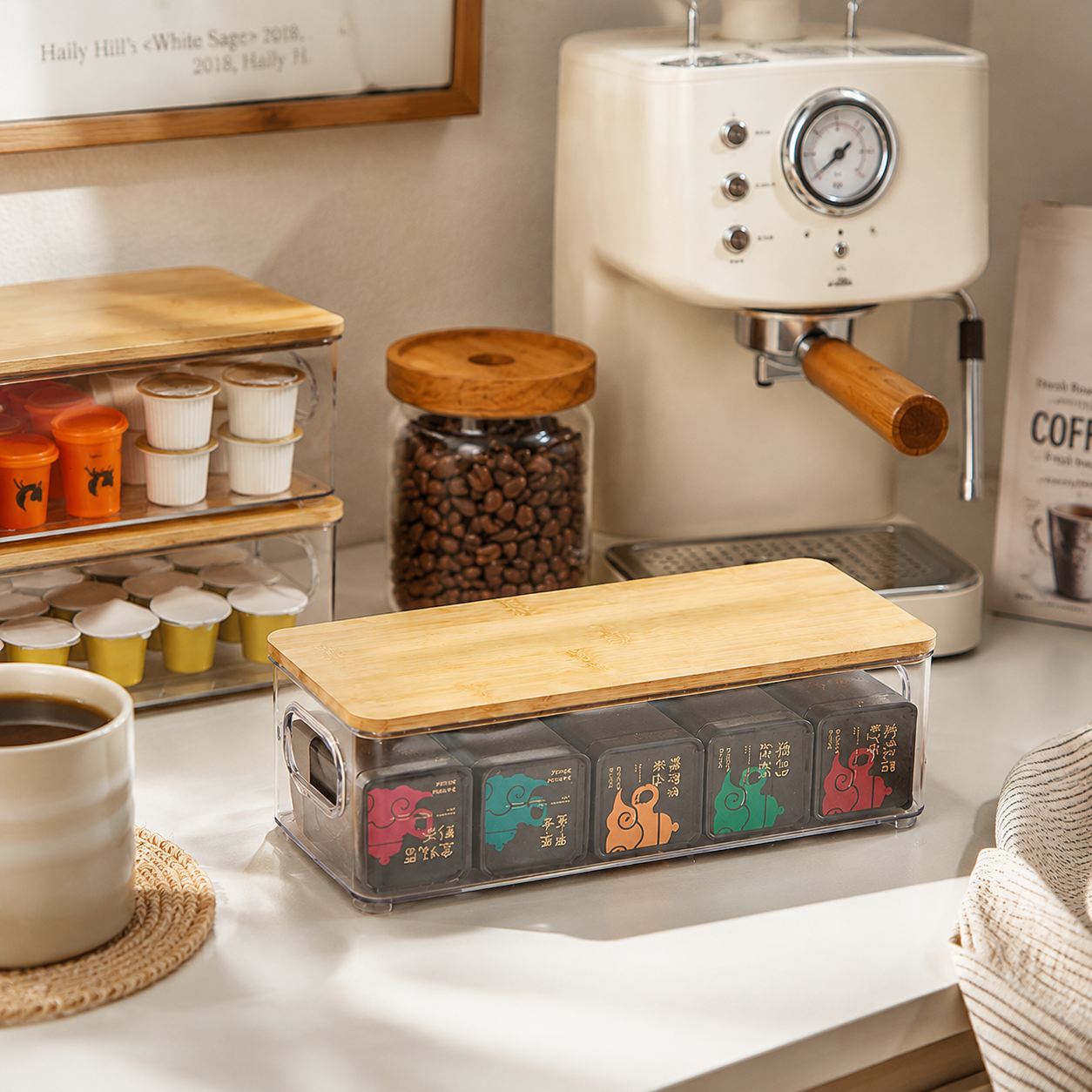 Coffee Storage Container with Lid.