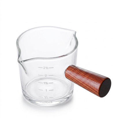 Double-Spout Espresso Measuring Pitcher.