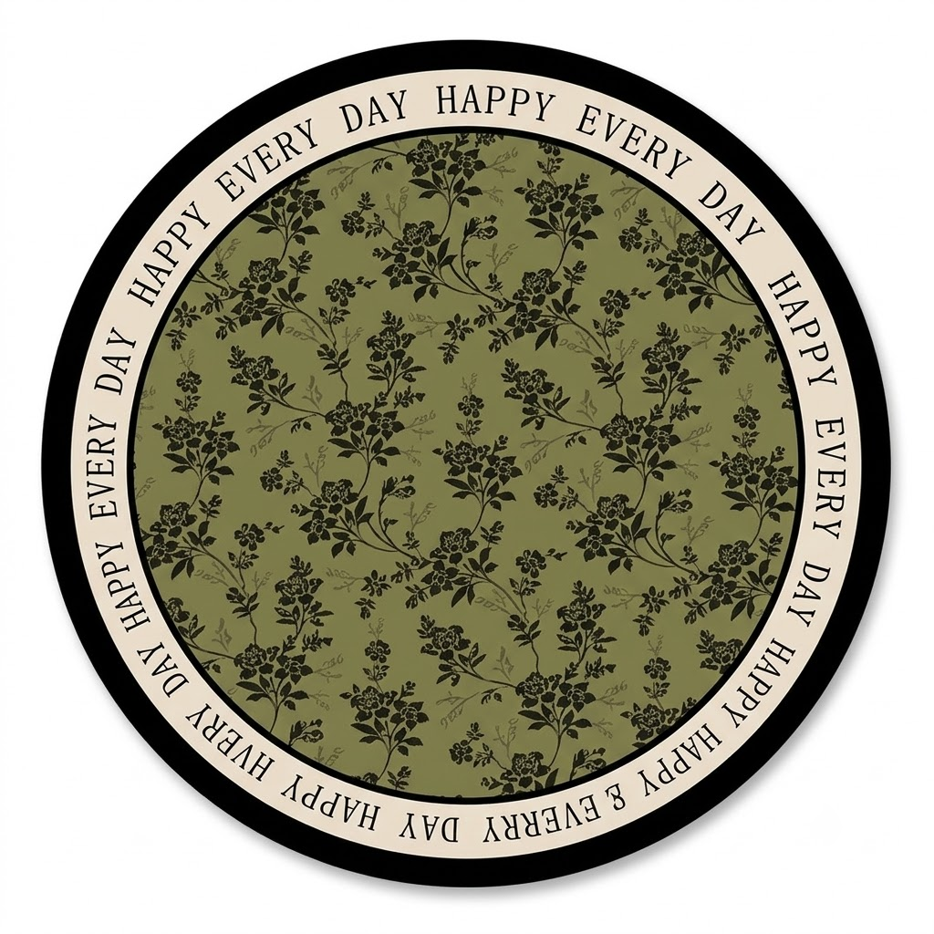 Round Absorbent Leather Coffee Coaster.
