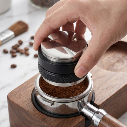 Black Double-Head Coffee Distributor Tool.